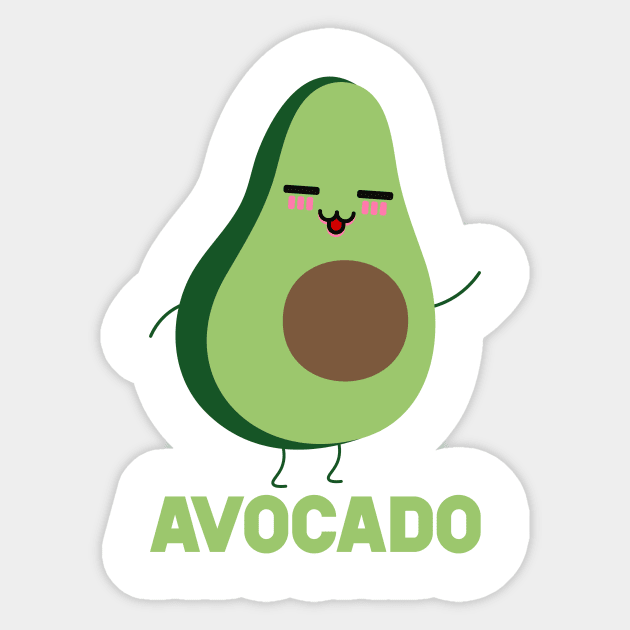 Avocado And Toast Matching Couple Sticker by SusurrationStudio